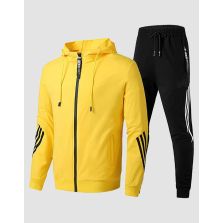 Black with Yellow Jacket Tracksuit